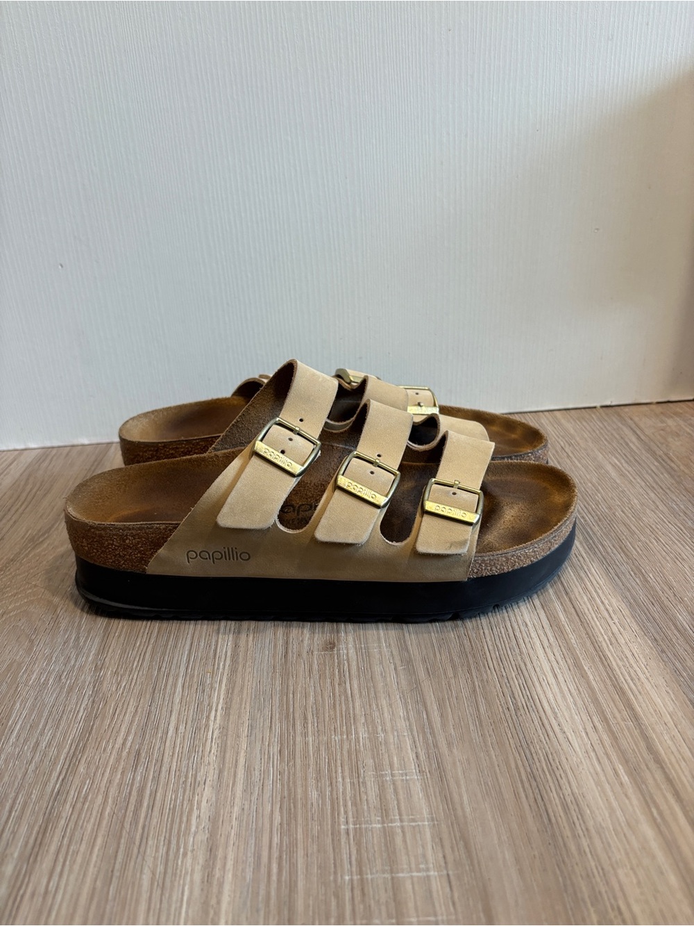Papillio by Birkenstock Florida Flex Platform Triple-Strap Sandals Women Size 8